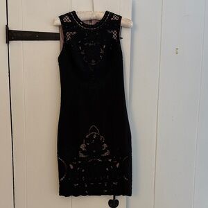Karen Millen Black Lace Midi Dress